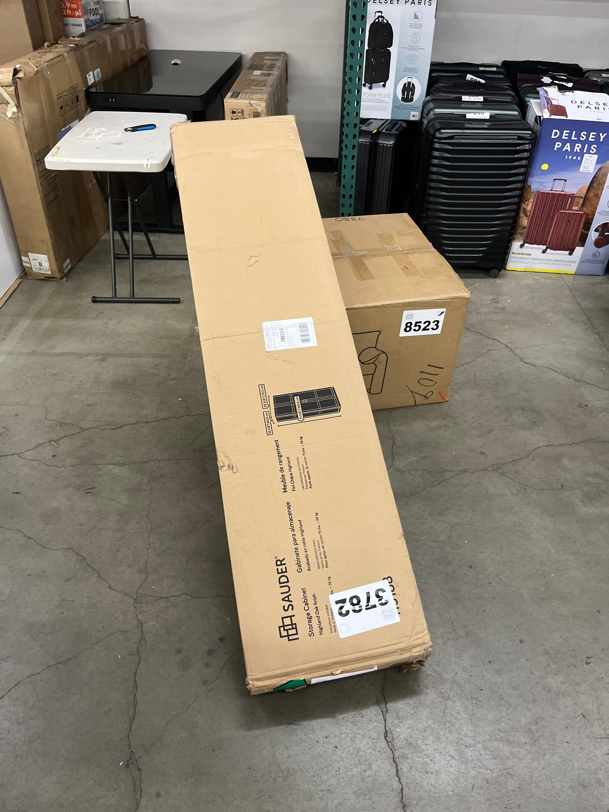 NEW - Sauder Miscellaneous Storage Pantry cabinets, L: 29.61" x W: 16.10" x H: 71.10", Highland Oak finish - Retail $188