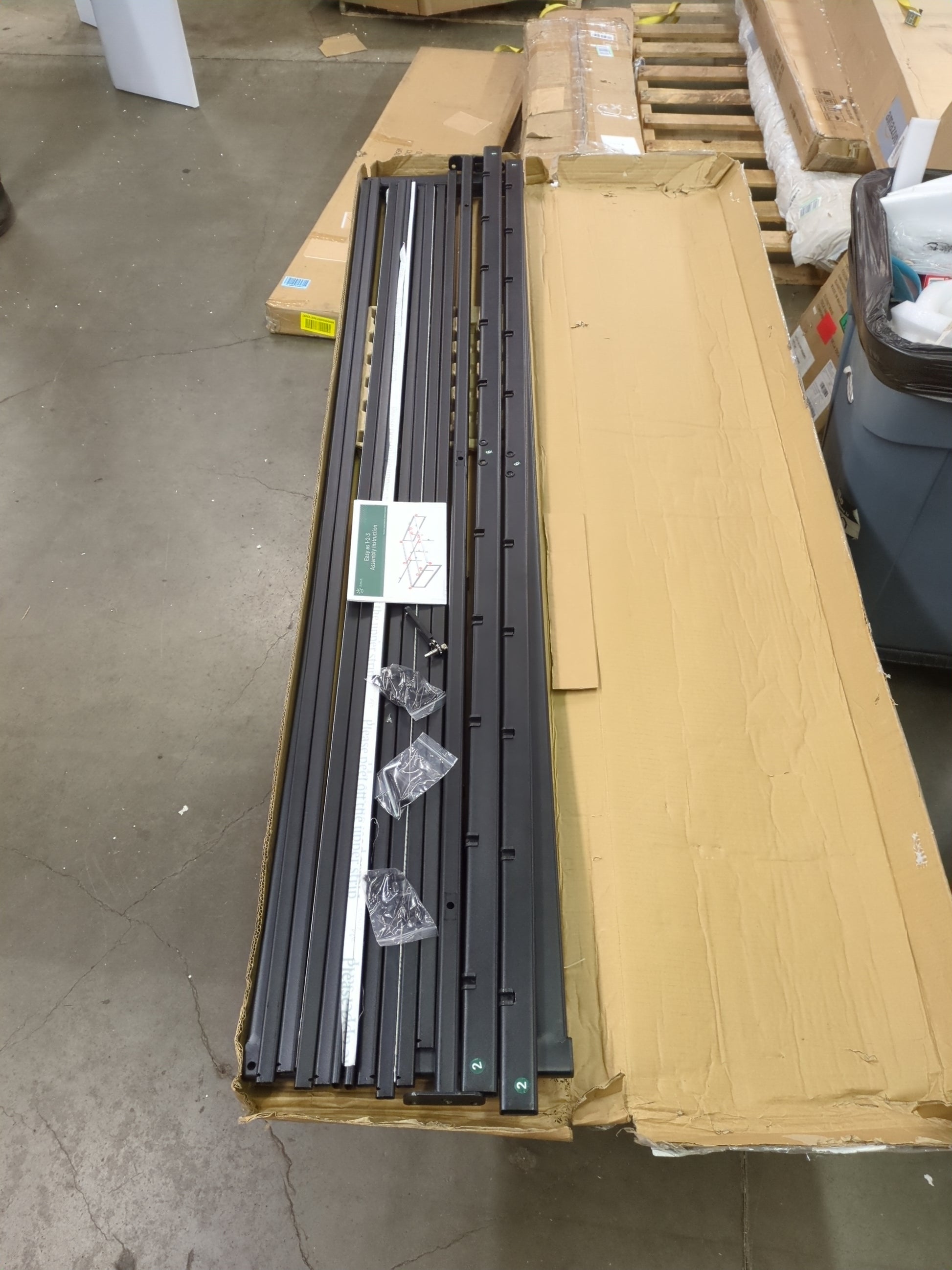 ZINUS Abel Metal Platform Bed Frame / Mattress Foundation with Steel Slat Support / No Box Spring Needed / Easy Assembly, King, Black - Retail $116