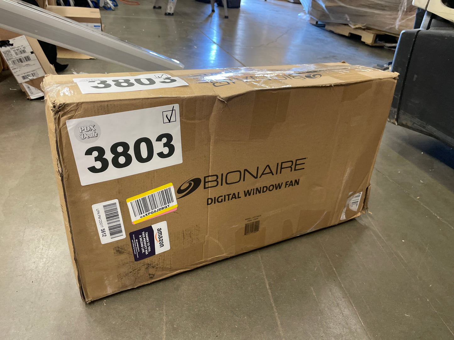 BIONAIRE Premium Digital 8.5" Twin Window Fan, Reversible Airflow Control, Exhaust and Intake, 3 Speeds, Extender Panels, Programmable Thermostat, LED Temperature Display, Remote Control, Light Grey - Retail $55