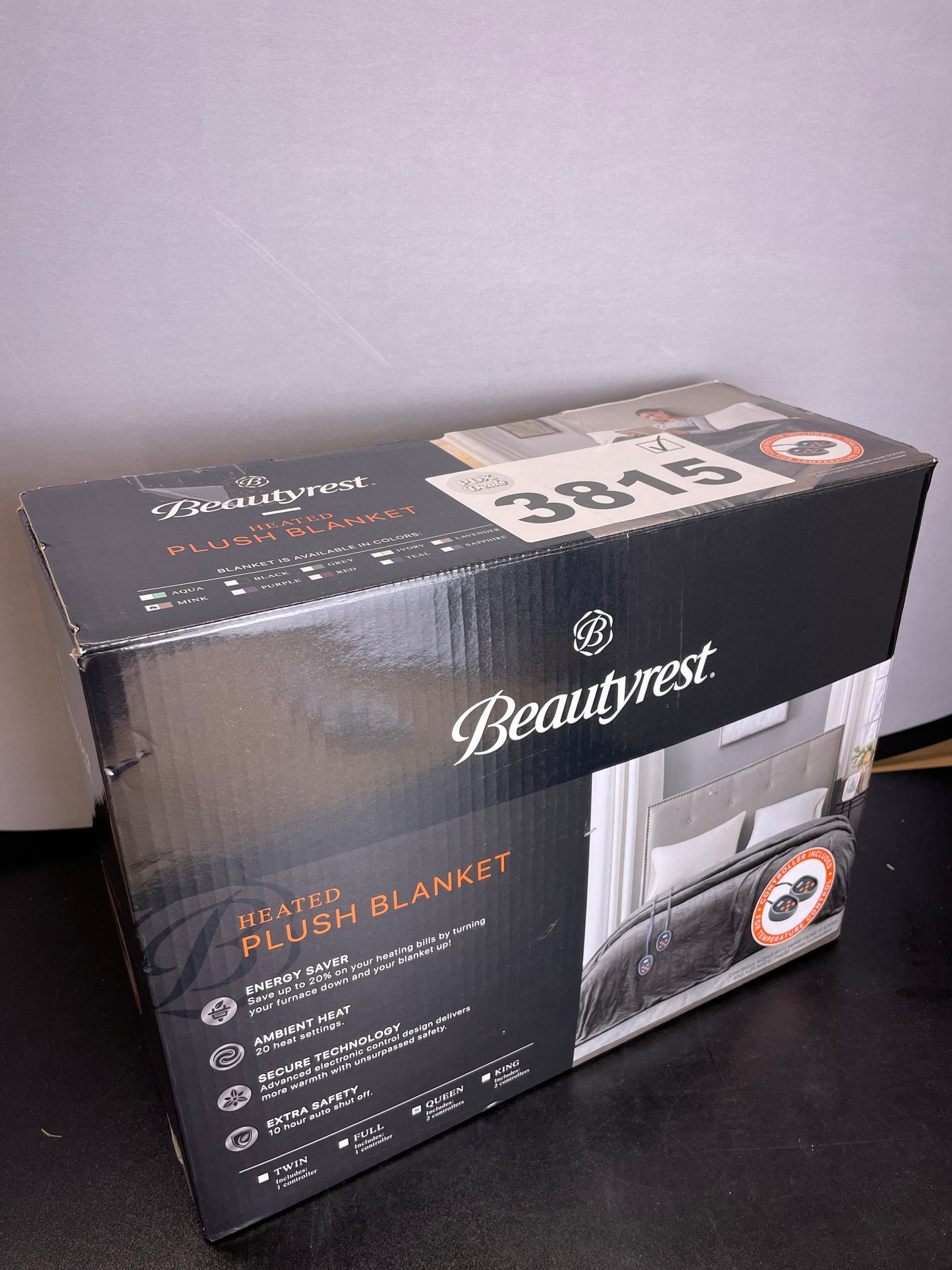 Beautyrest Heated Electric Blanket for Cold Weather, Fast Heating Heated Blanket, Auto Shut Off, Virtually Zero EMF, Multi Heat Setting, UL Certified, Mink Queen (90 inx84 in) - Retail $114