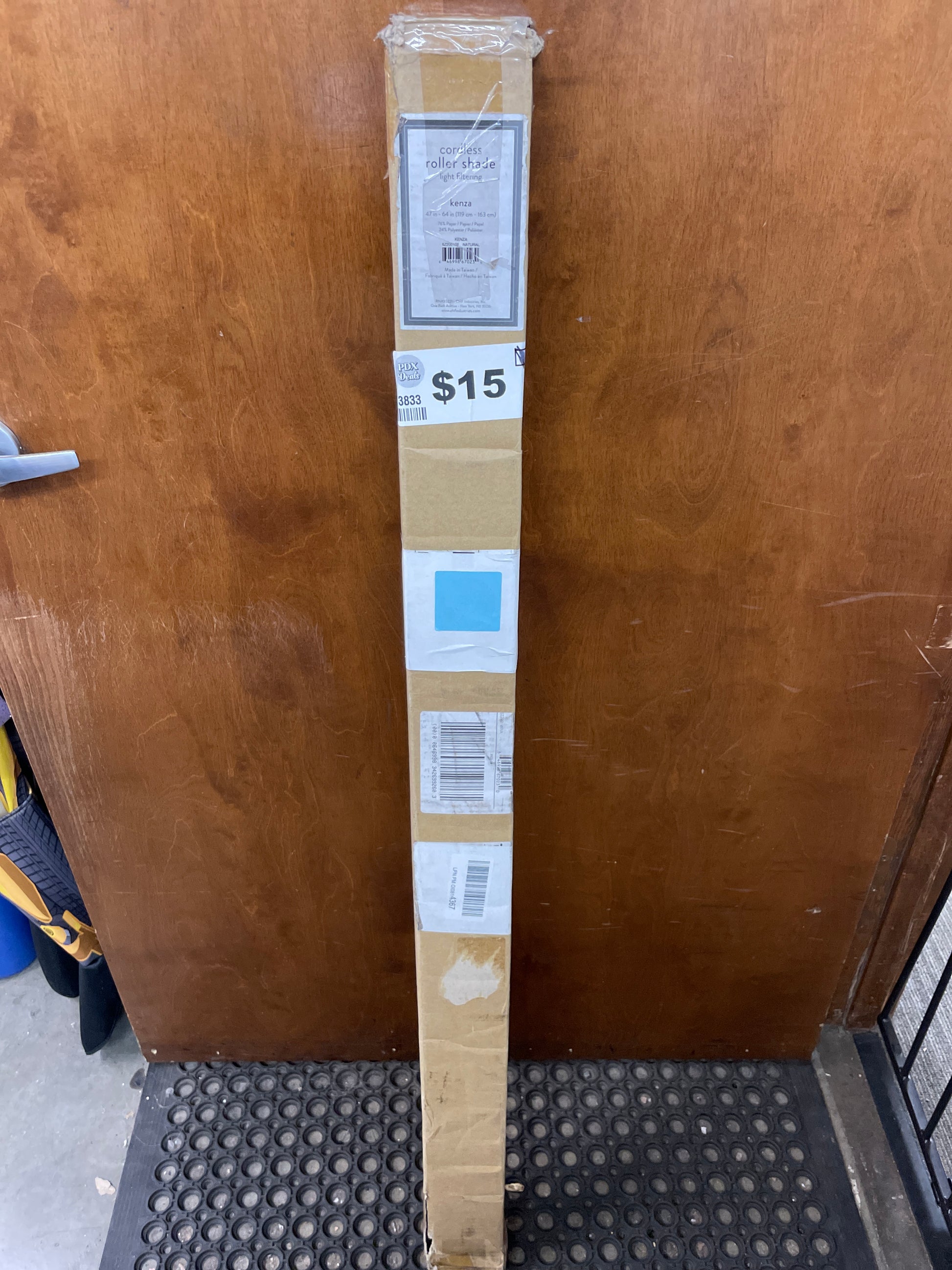 Curtainworks Kenza Window Shade, 47" W x 64" L, Natural - Retail $39