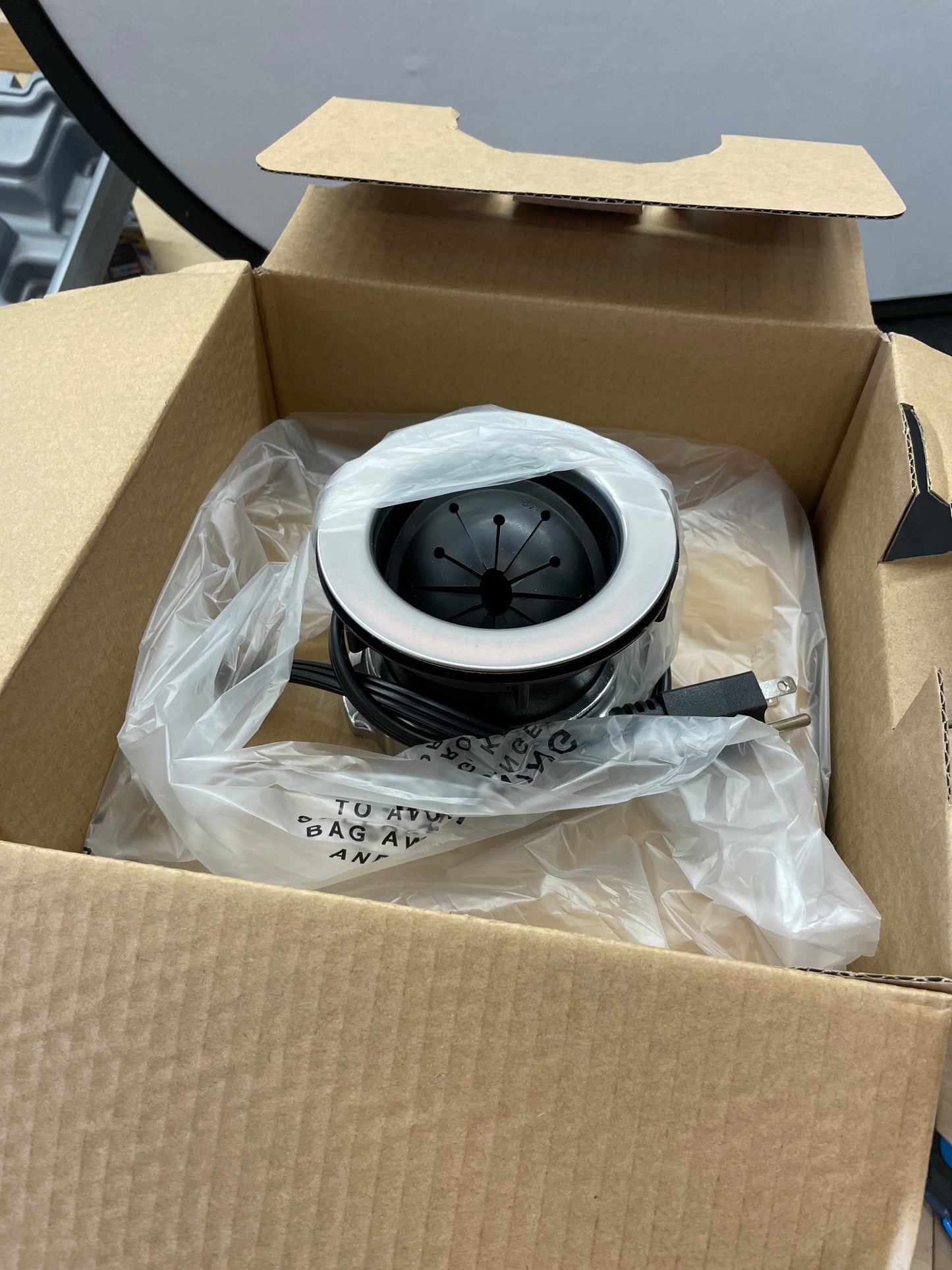 AmazonCommercial Garbage Disposal with Power Cord, 3/4 HP - Retail $79