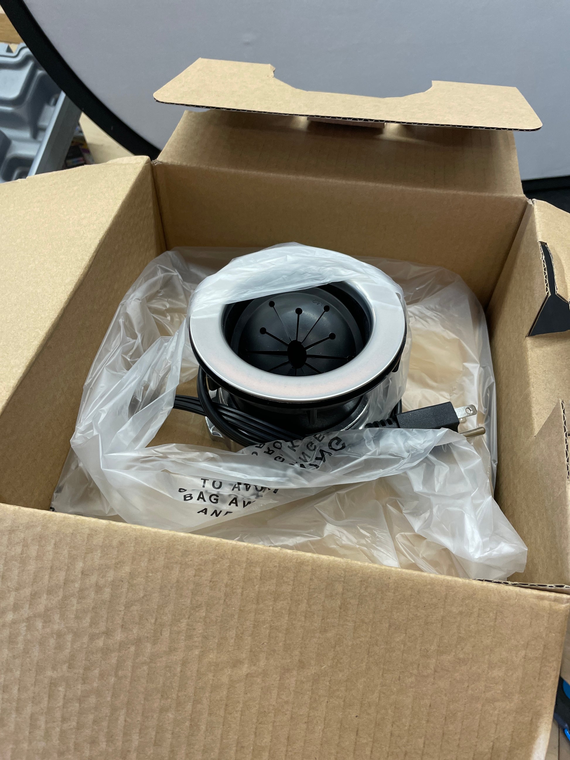 AmazonCommercial Garbage Disposal with Power Cord, 3/4 HP - Retail $79