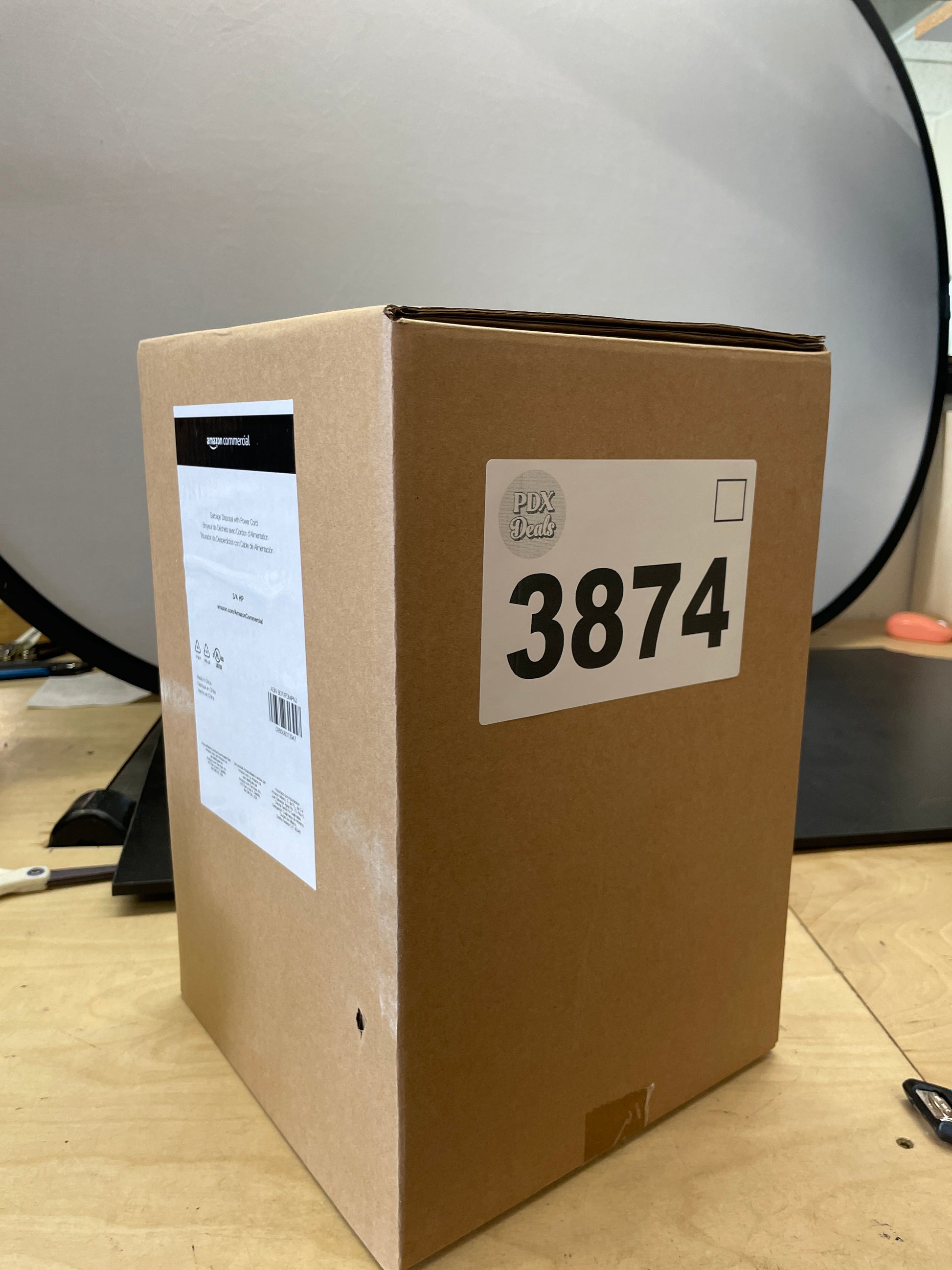 AmazonCommercial Garbage Disposal with Power Cord, 3/4 HP - Retail $79