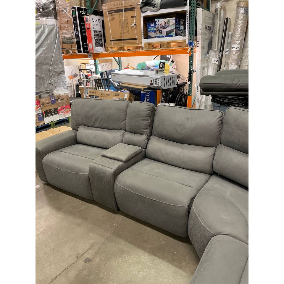 Costco - Sweeney 5-piece Fabric Power Reclining Sectional with Power Headrests
