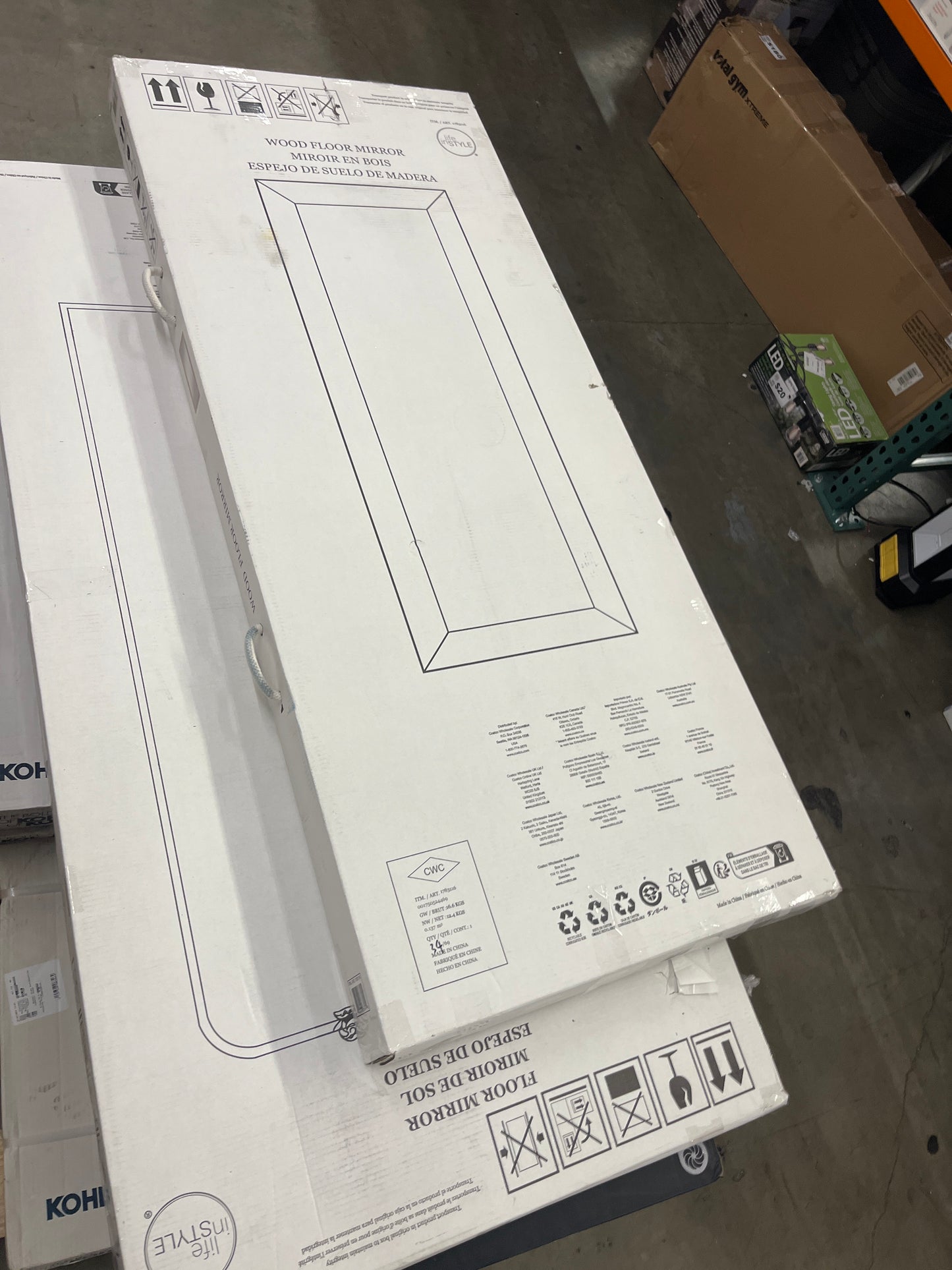 NEW - Costco - Earnest Wood Frame Floor Mirror - Retail $249