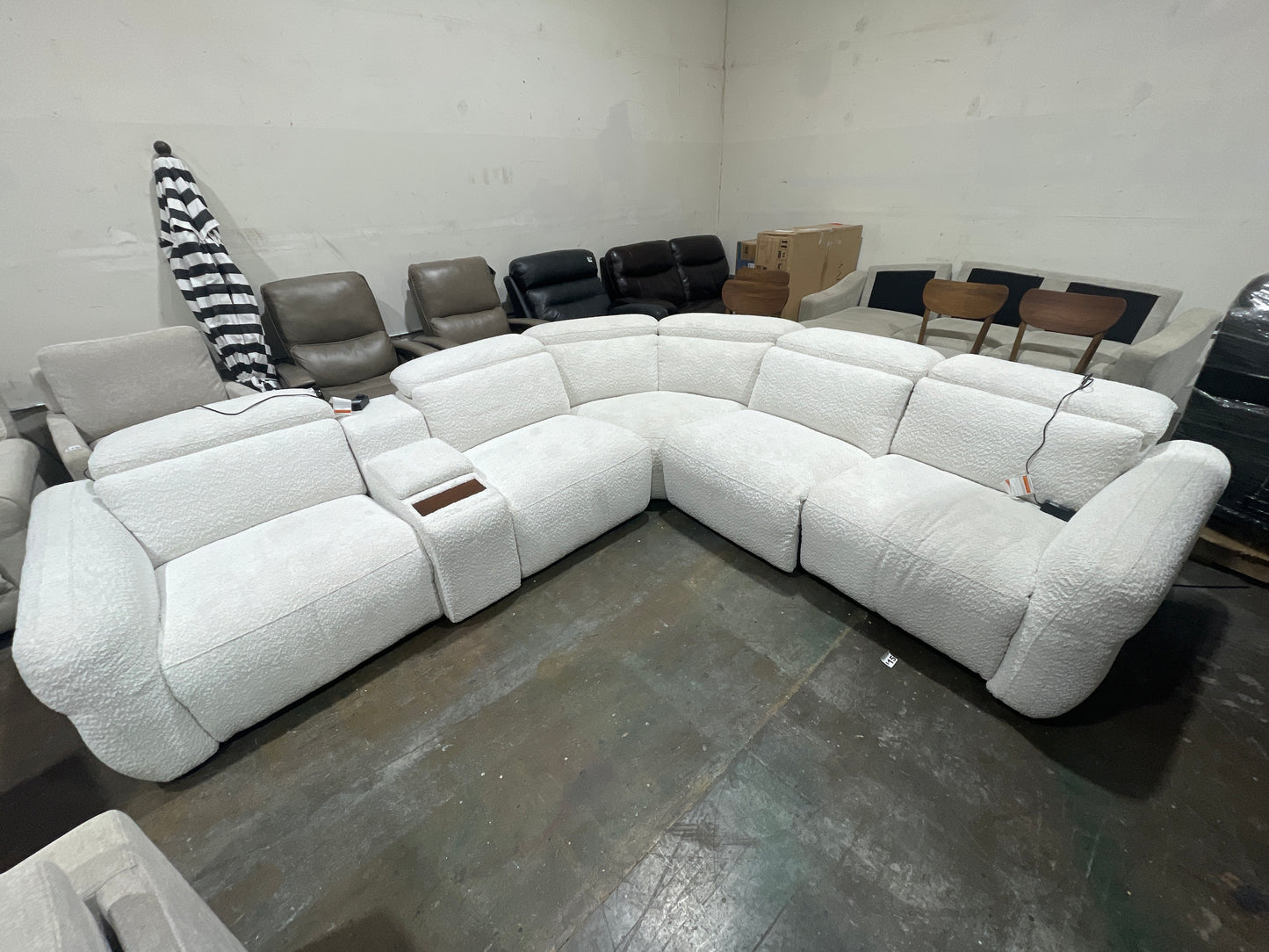 Monroe 6-piece Fabric Power Reclining Sectional with Power Headrests