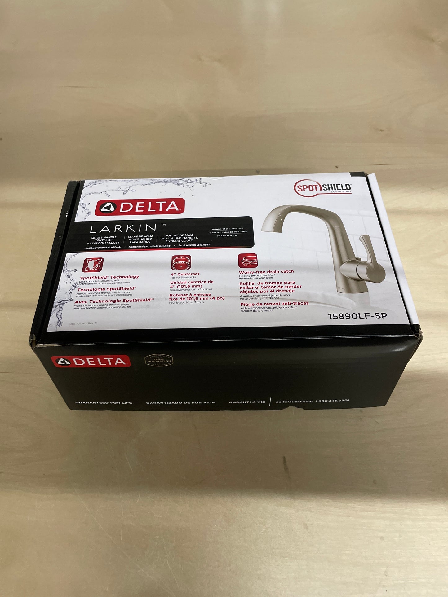 NEW - Delta Larkin Single Handle Bathroom Faucet