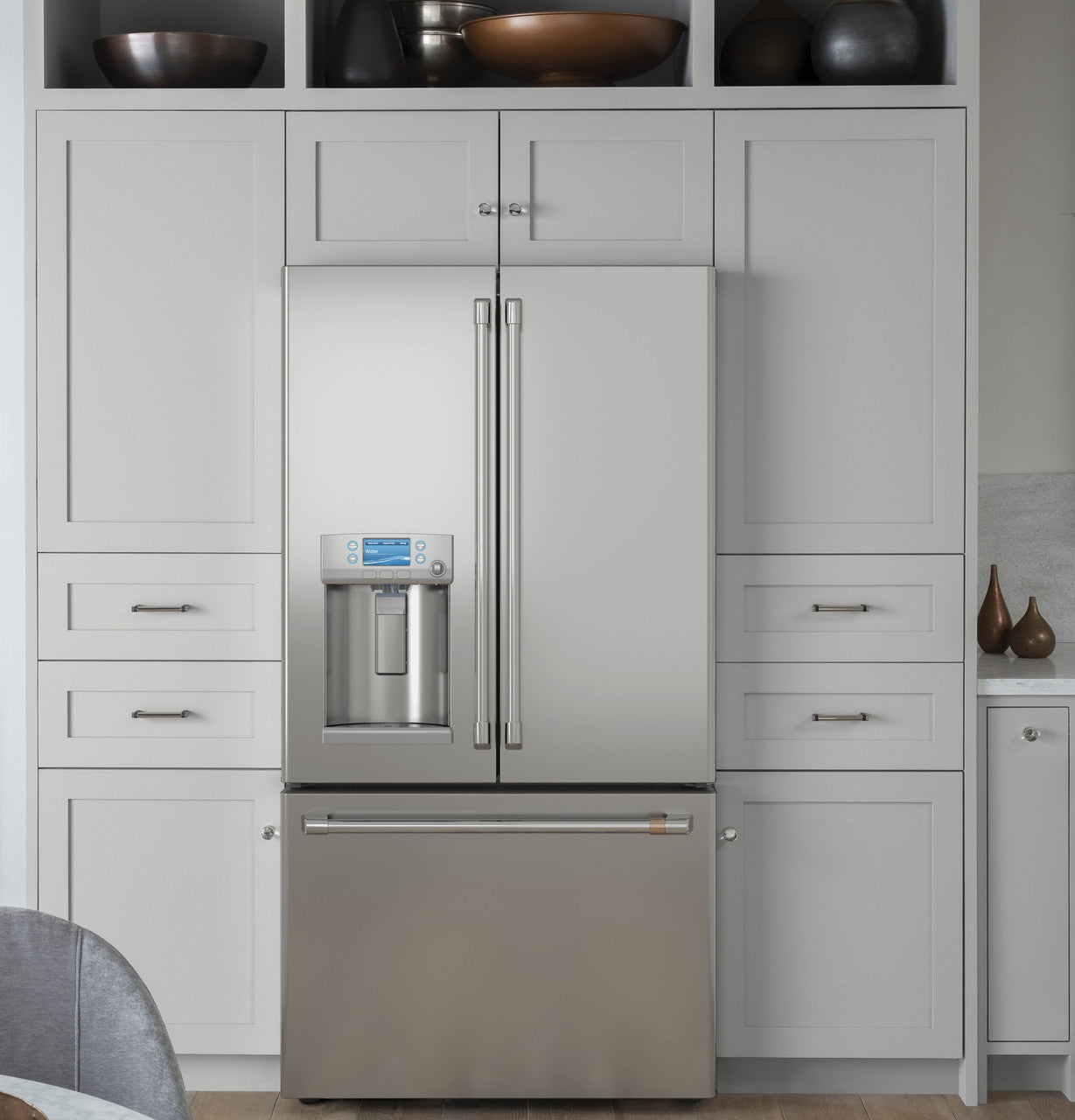 NEW - GE Cafe 27.8 cu. ft. Smart French Door Refrigerator with Hot Water Dispenser, ENERGY STAR