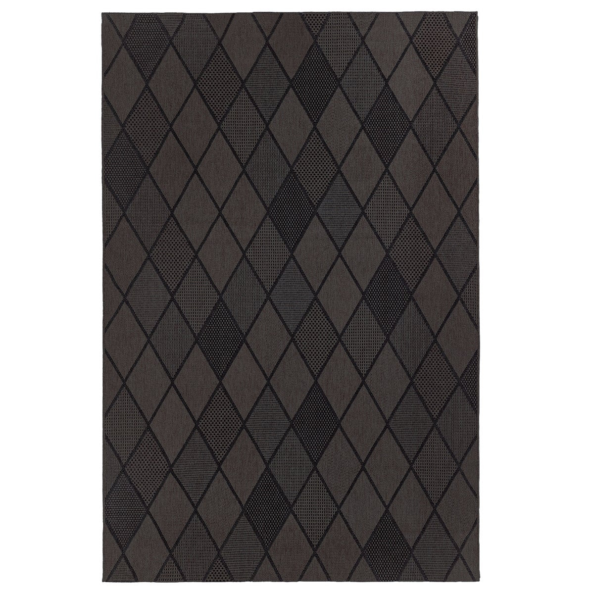 Laguna Indoor/Outdoor Area Rug, Morris Charcoal Pewter, 8'8” x 13'