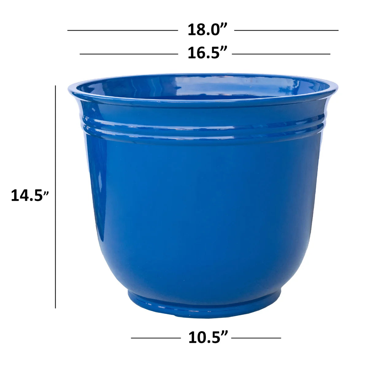 NEW - Theo Resin Planters by Trendspot, 2-pack (Blue) - Retail $42