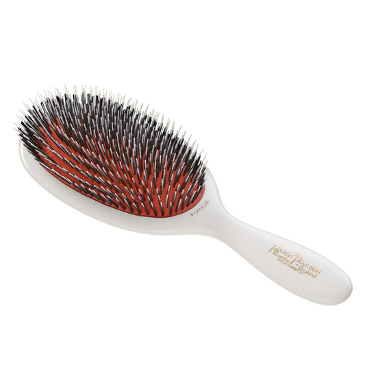 Mason Pearson Popular Bristle and Nylon Hairbrush, BN1 Ivory