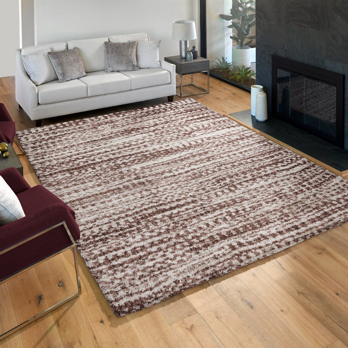 Thomasville Bali Cloud Plush Shag, Bailey Red, Rug Size: 7 ft. 10 in. x 10 ft.