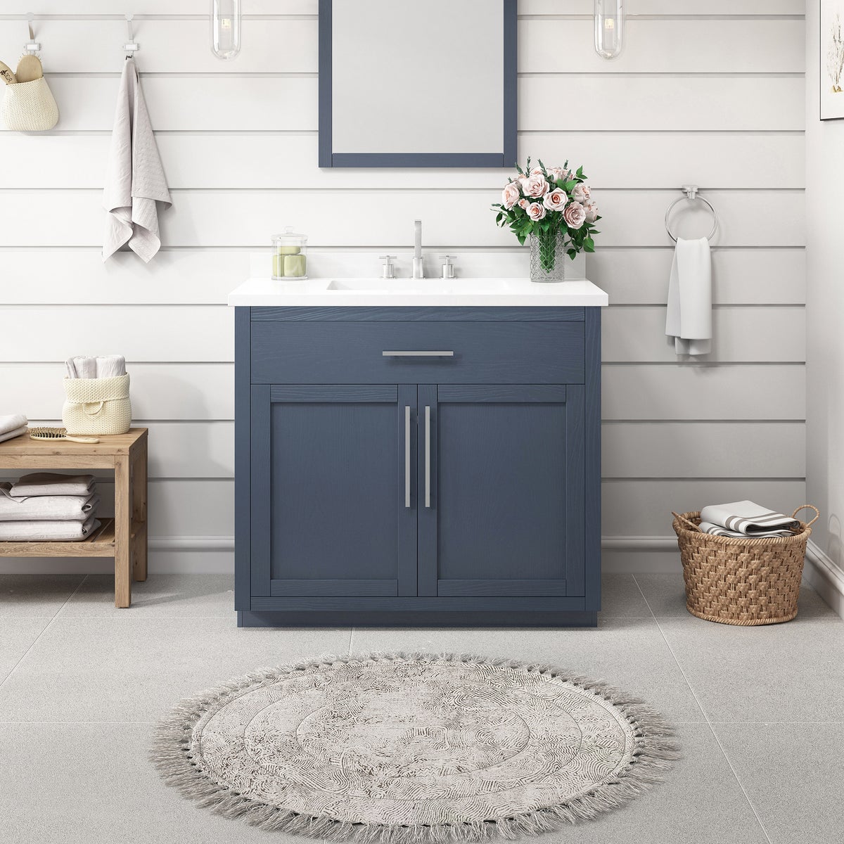 OVE Decors Kaya Bath Vanity in Blue 36 inch