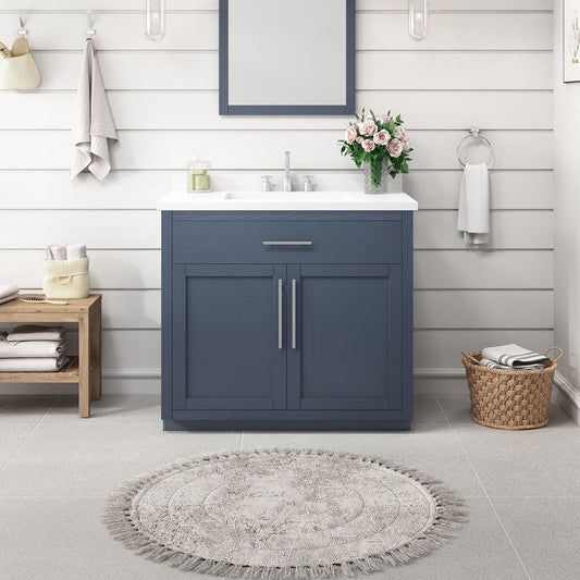 OVE Decors Kaya Bath Vanity in Blue 36 inch