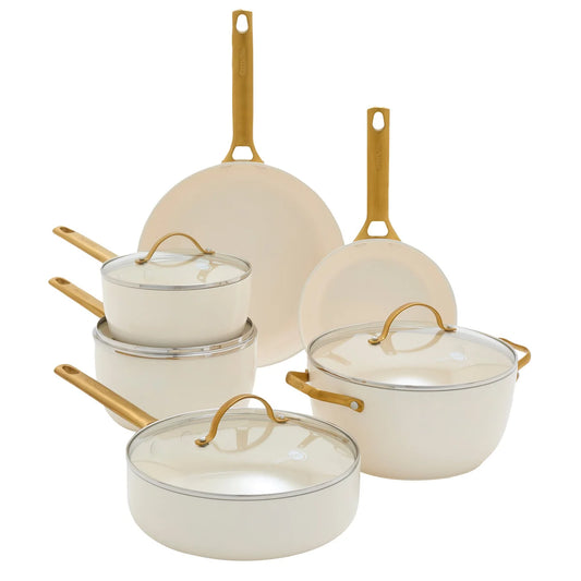 NEW - GreenPan Reserve 10-piece Ceramic Non-Stick Cookware Set - Retail $289