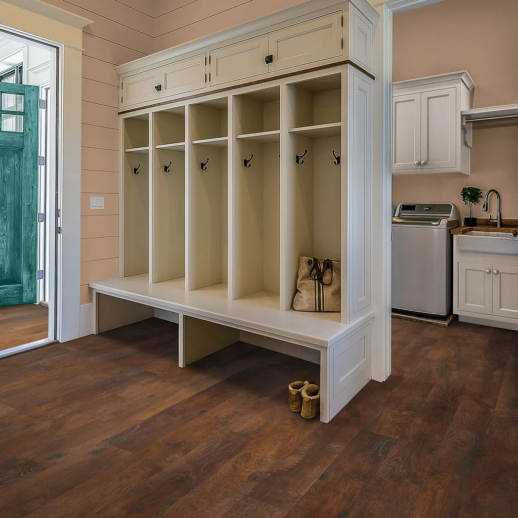 Mohawk Home 12MM 6.1in X 47.2in AC4 Waterproof Surface Laminate Wood Plank Flooring 18.14 sq ft/ctn - 25 bundles