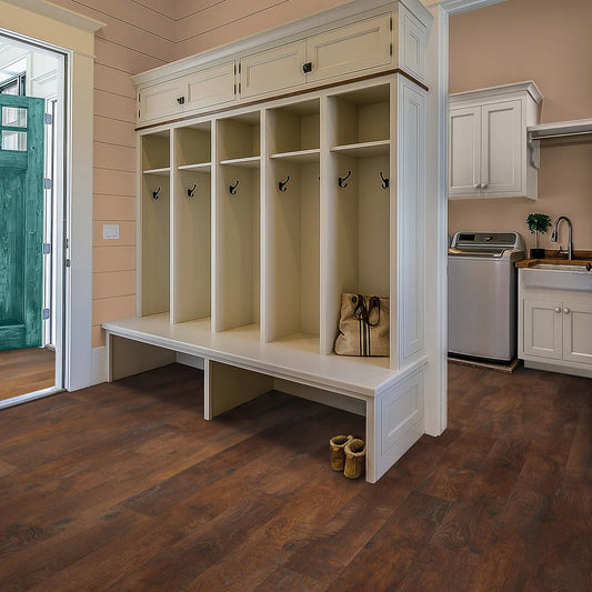 Mohawk Home 12MM 6.1in X 47.2in AC4 Waterproof Surface Laminate Wood Plank Flooring 18.14 sq ft/ctn - 25 bundles