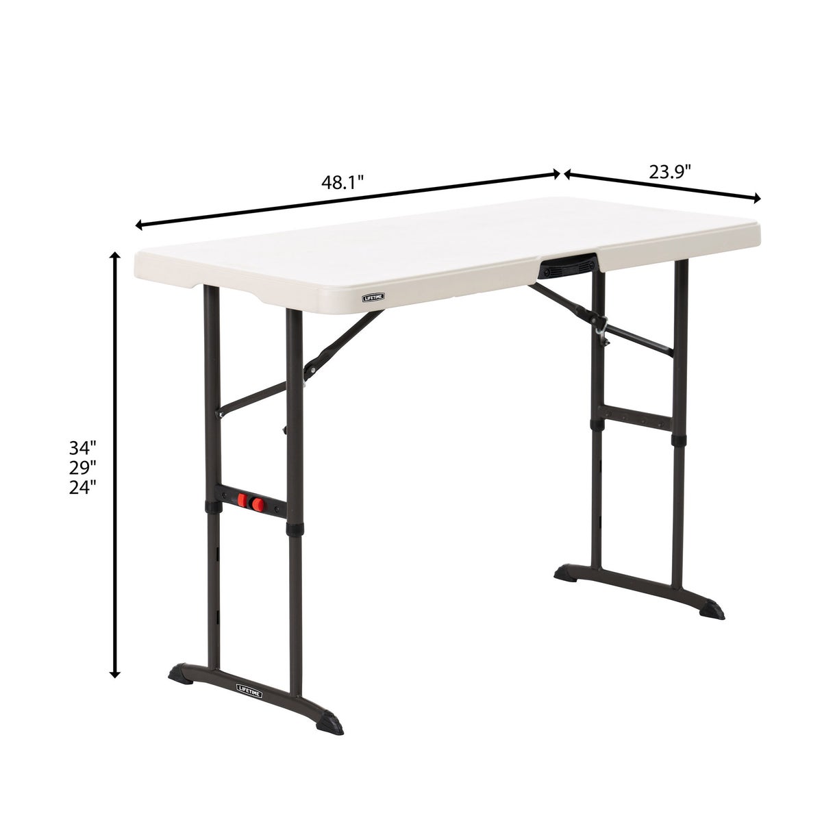 Lifetime 4-Foot Commercial Adjustable Height Folding Table