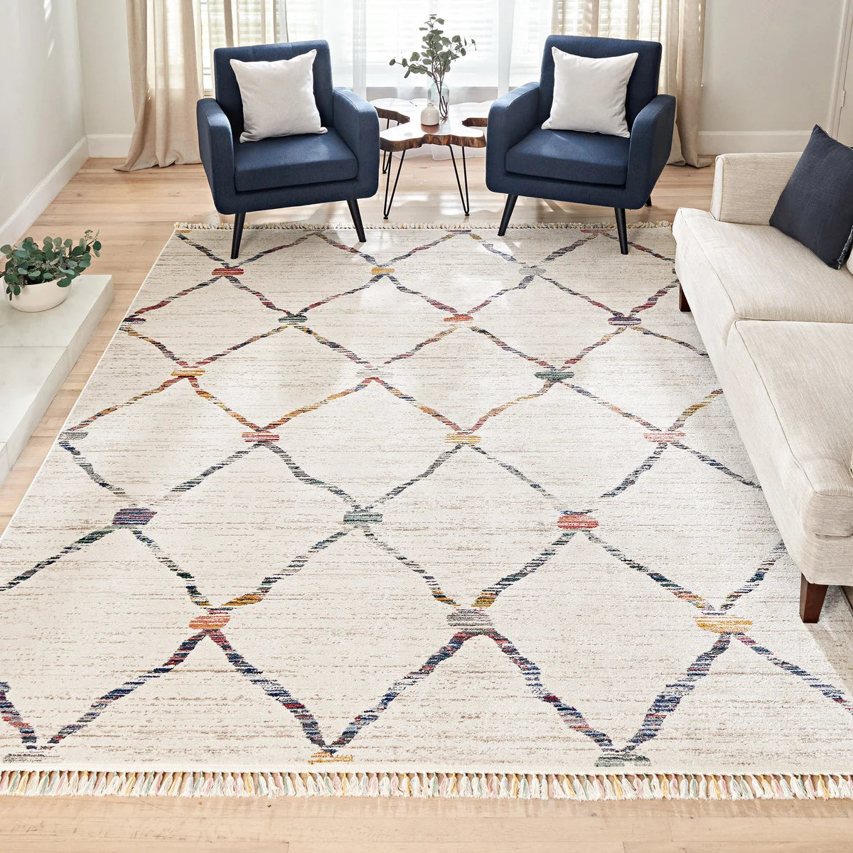 NEW - Atrani Rug Collection, Devoni Cream 9X13 - Retail $349