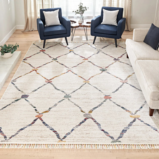 NEW - Atrani Rug Collection, Devoni Cream 9X13 - Retail $349