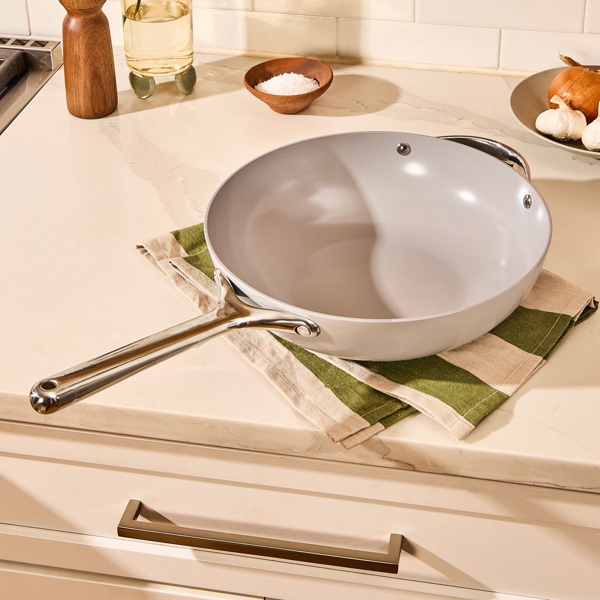 Caraway 3-piece Ceramic Non-Stick Sauté Pan Set
