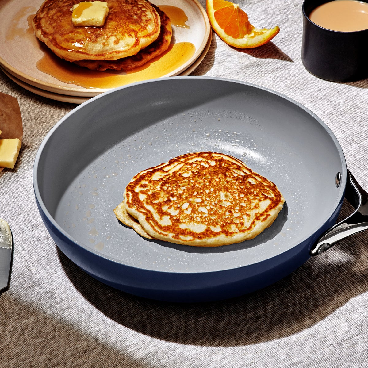 NEW - Caraway 3-piece Ceramic Non-Stick Sauté Pan Set