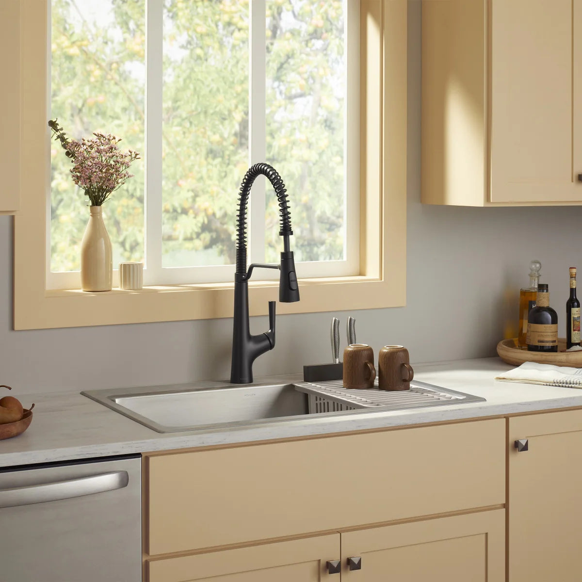 NEW - Kohler Pro-Function Kitchen Sink Kit - With Matte Black Faucet - Retail $399