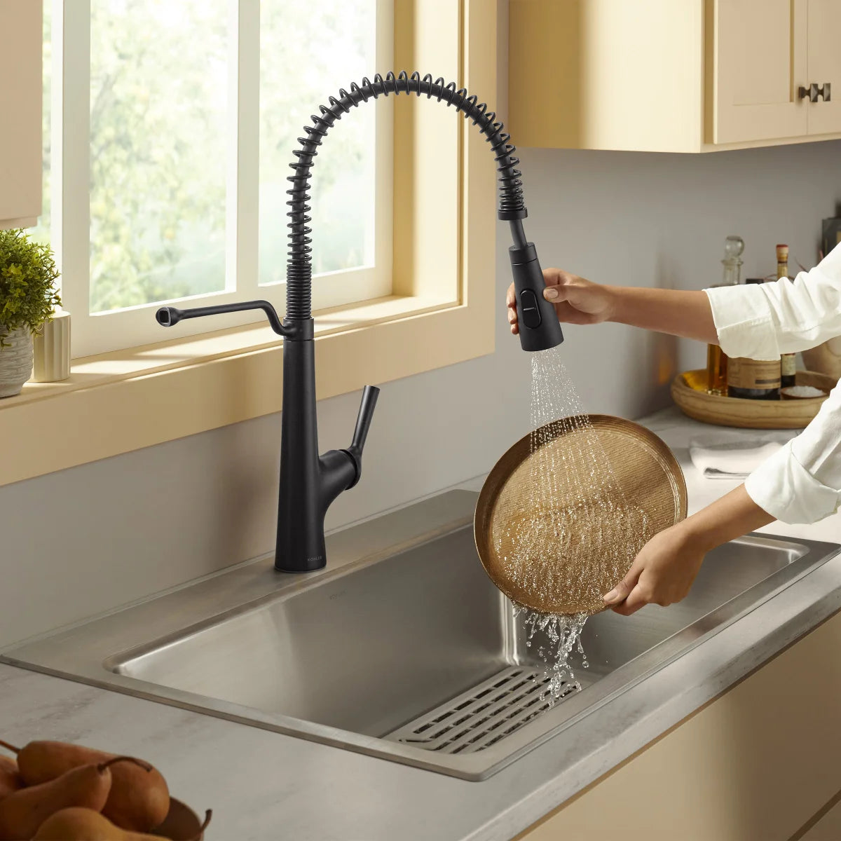 NEW - Kohler Pro-Function Kitchen Sink Kit - With Matte Black Faucet - Retail $399