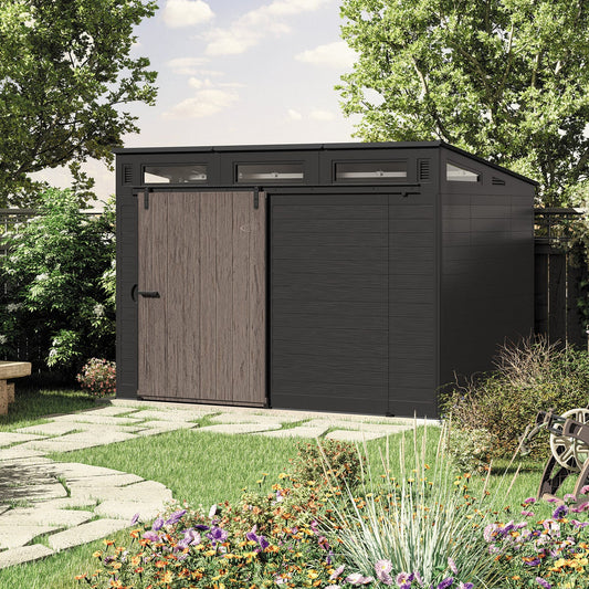 NEW - Suncast Modernist 10 ft x 7 ft. Sliding Door Storage Shed