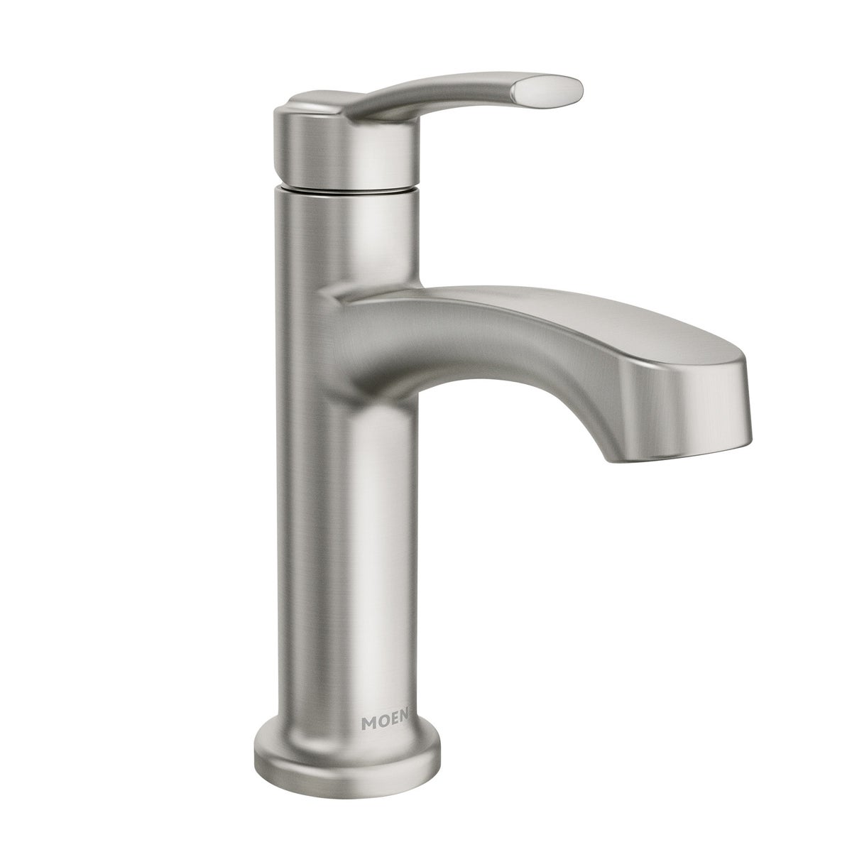 Moen Laken Brushed Nickel Single Hole Bathroom Faucet
