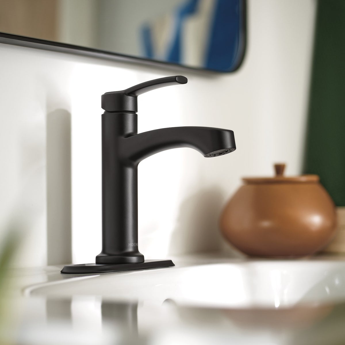 NEW - Moen Laken Single Hole Bathroom Faucet