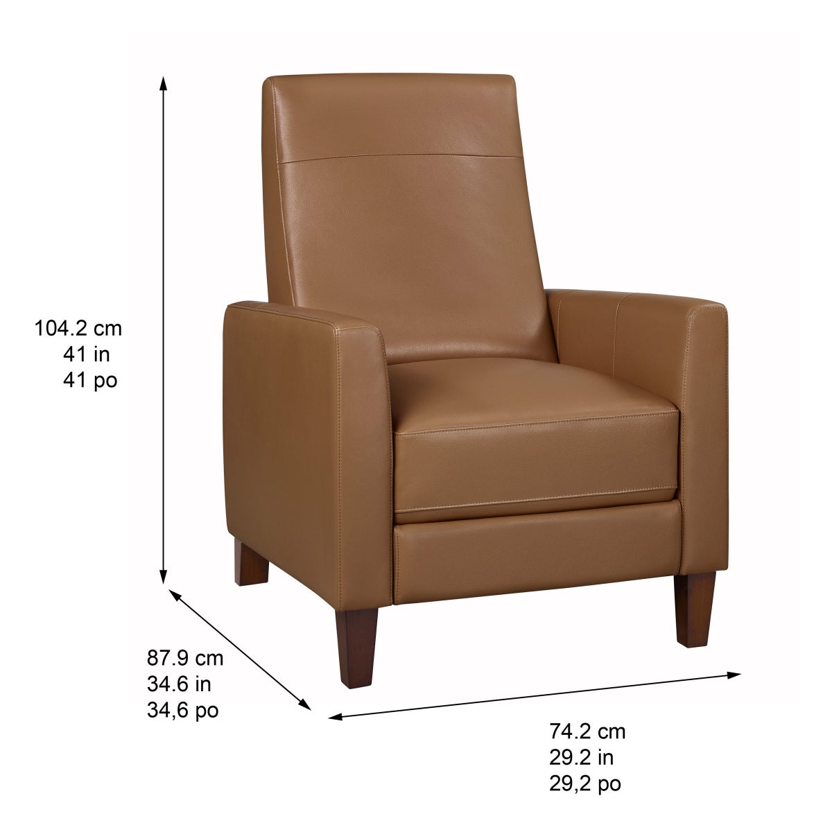 Barcalounger Ridgefield Leather Pushback Recliner  - Retail $500