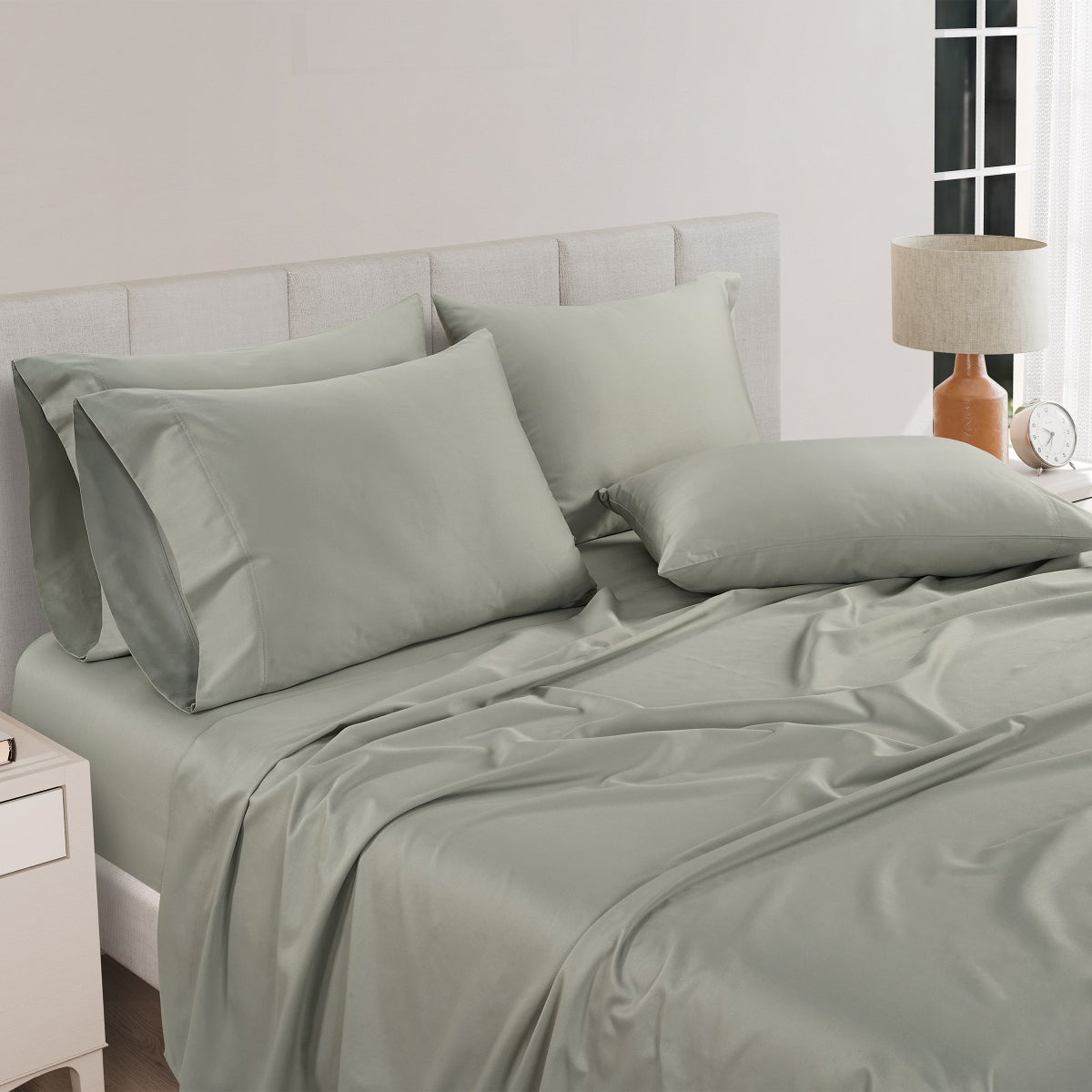 QUEEN Pure Earth Organic 300 Thread Count 6-piece Sheet Set - Retail $60