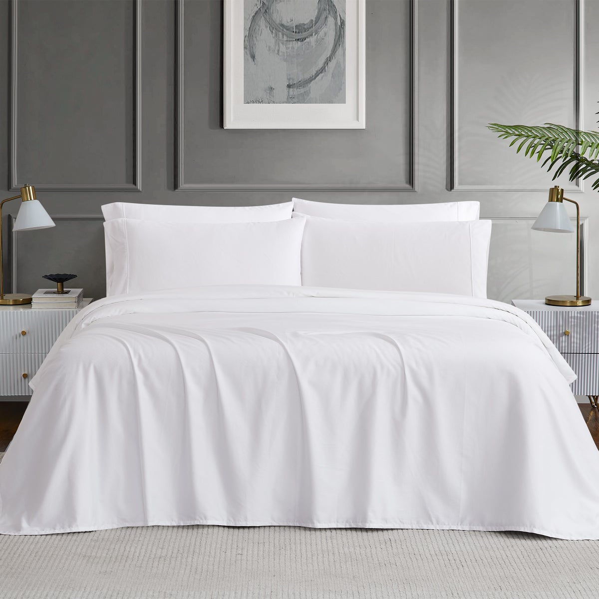 Hotel Signature Egyptian Cotton 400 Thread Count 6-piece Sheet Set, White, King