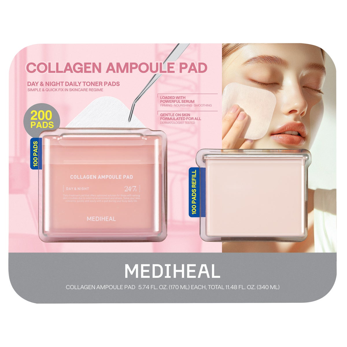 Mediheal	Collagen Pad Set 100 Pads & Pad Refill
