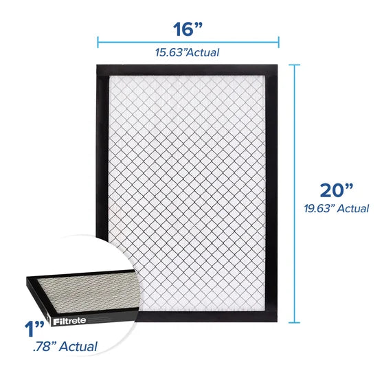 Filtrete Air Filter 16" x 20" x 1”, MPR 2500 MERV 14, High Performance Premium Allergen, Ultrafine Particles, Bacteria and Virus Filter, 4-pack