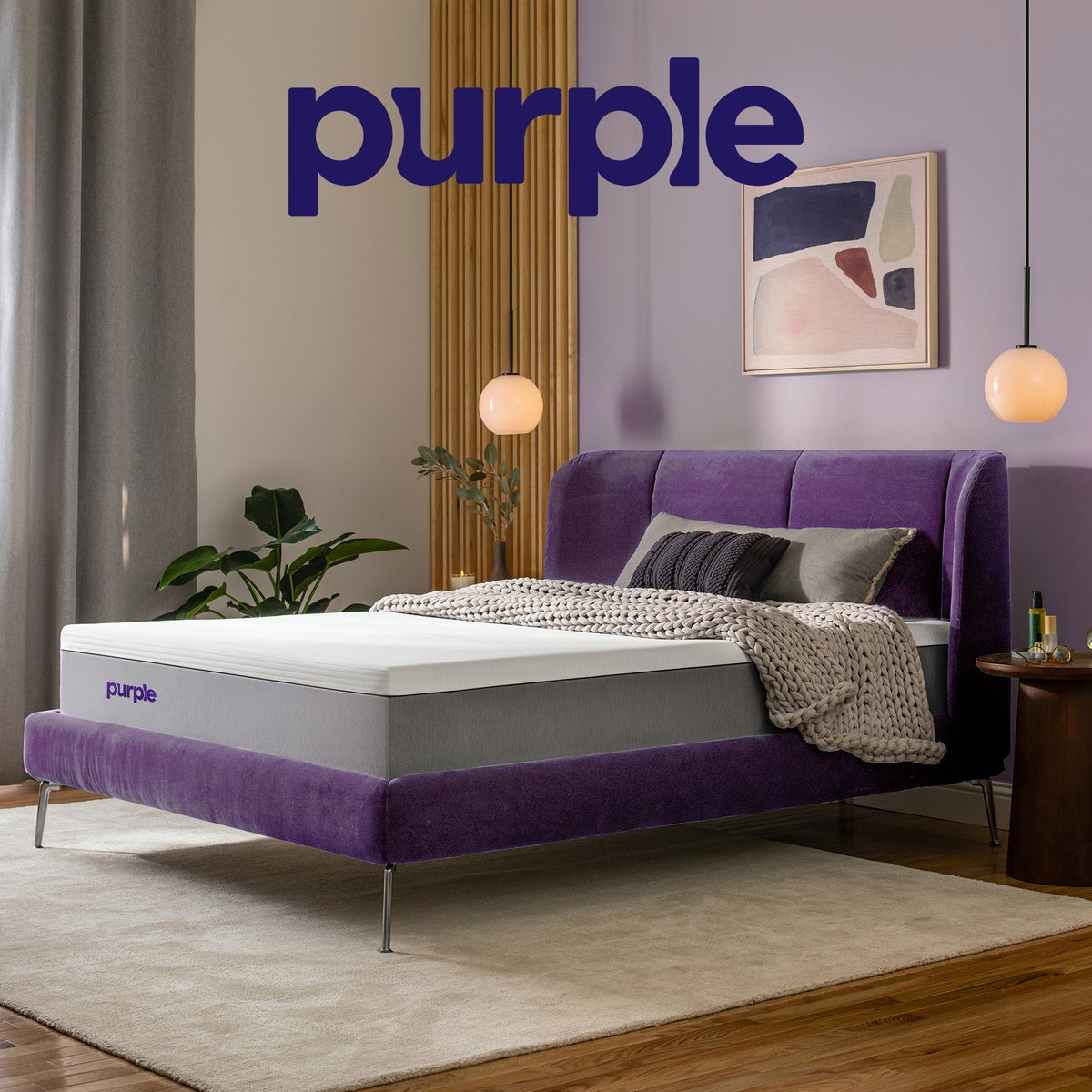 NEW- QUEEN PurpleRenew 11" Gel Grid Mattress
