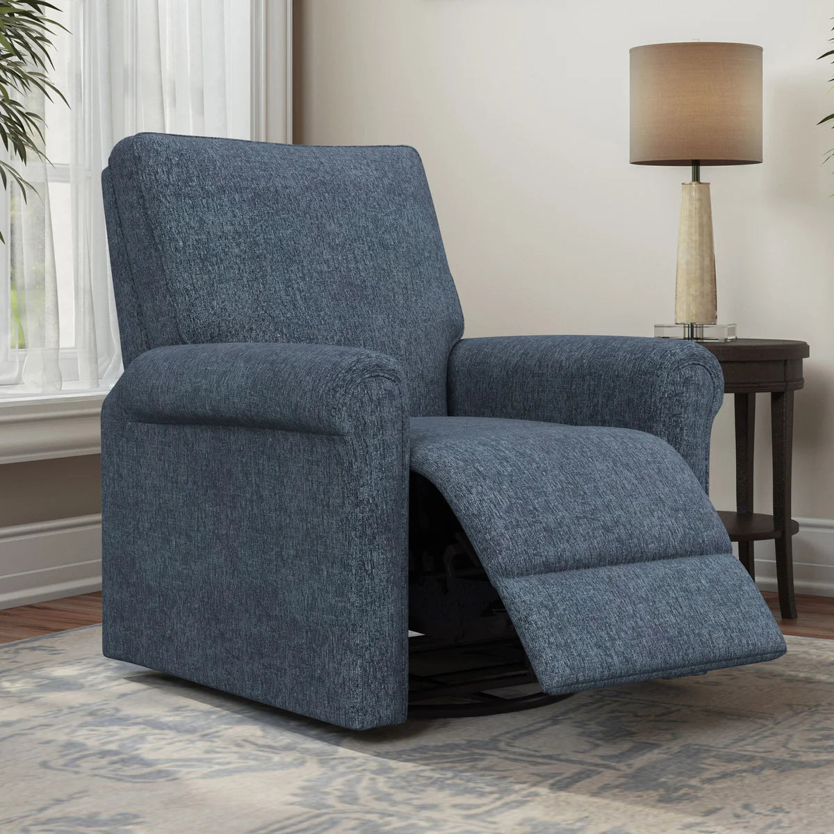 Like NEW - Andrews Fabric Swivel Glider Recliner - Retail $599