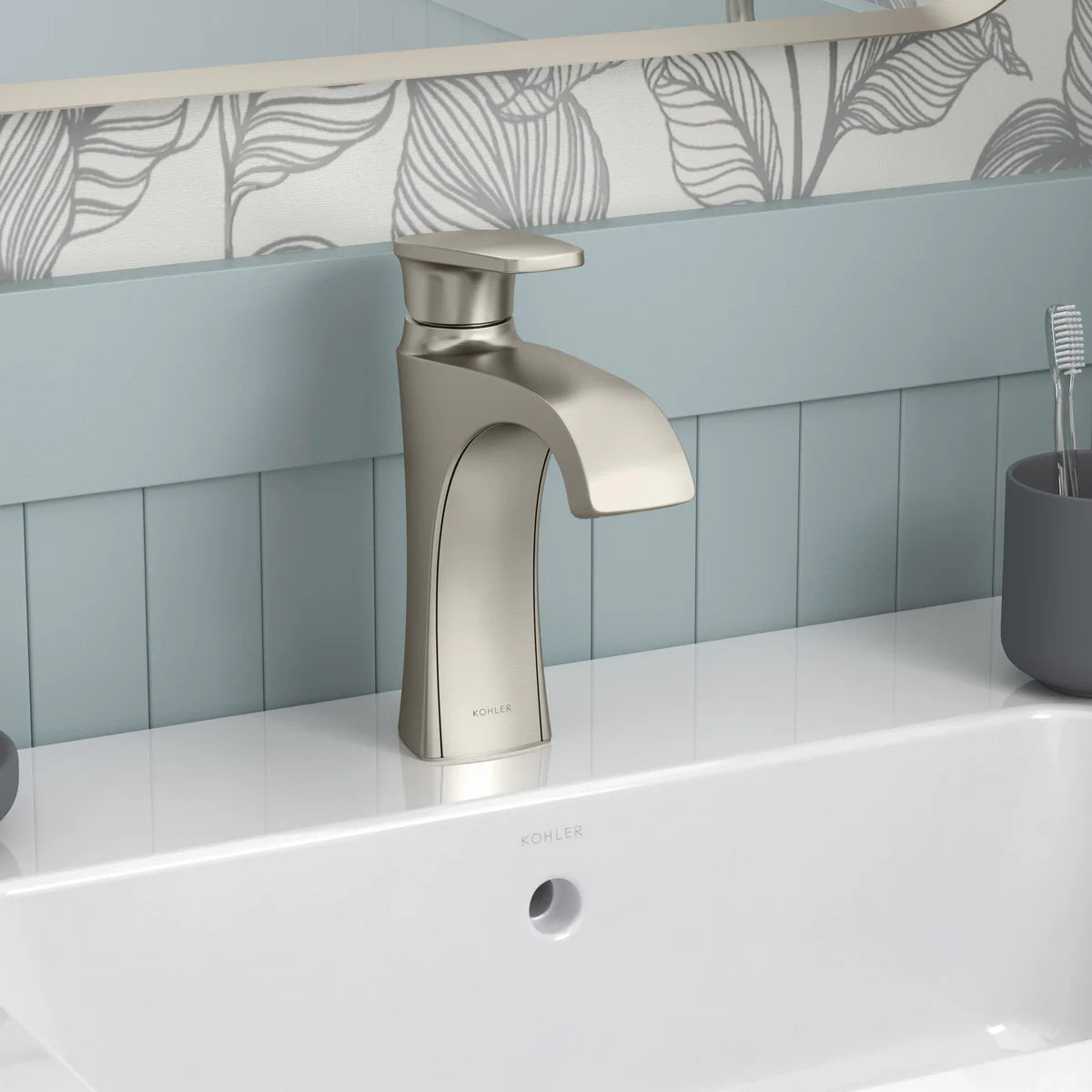 NEW - Kohler Tome Brushed Nickel Single-Handle Bathroom Faucet