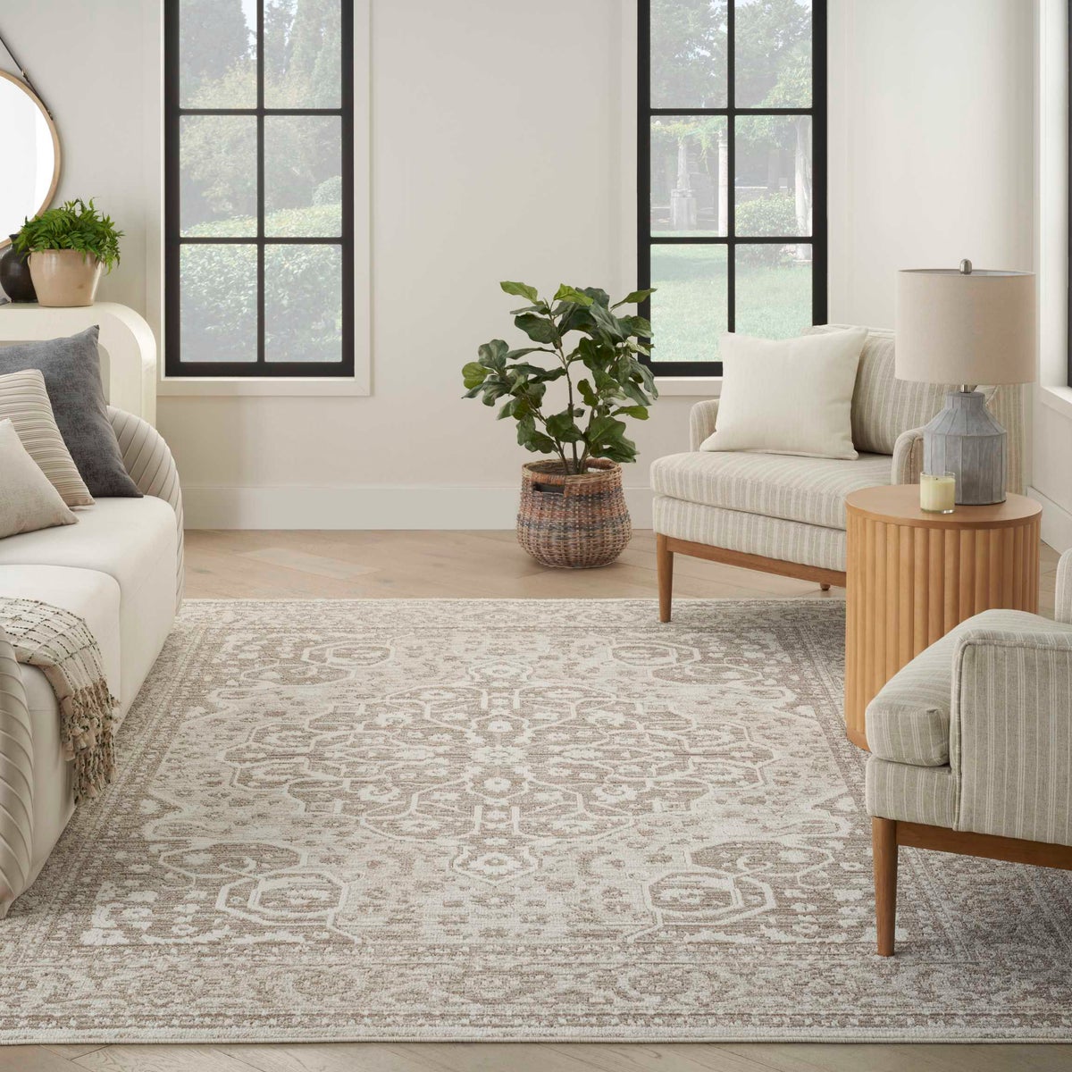 Reclaimed Rug Collection, Crescent, Ivory Beige, 8' x 10'