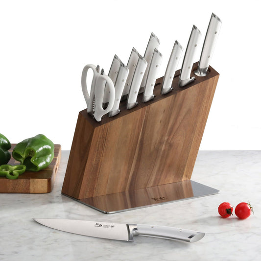 NEW- Cangshan Rainier Series German Steel Forged 12-piece Knife Block Set - Retail $170