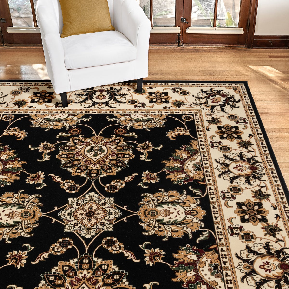 Thomasville Timeless Classic Rug Collection, Minerva Black, Rug Size: 7 ft. 10 in. x 10 ft