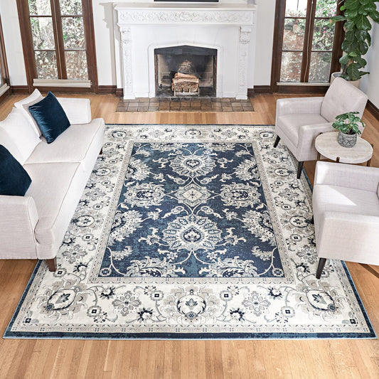 Thomasville Timeless Classic Rug Collection, Minerva Blue, Rug Size: 7 ft. 10 in. x 10 ft