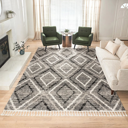 Rowan 5X7 Area Rug, Janan, Gray - Retail $119