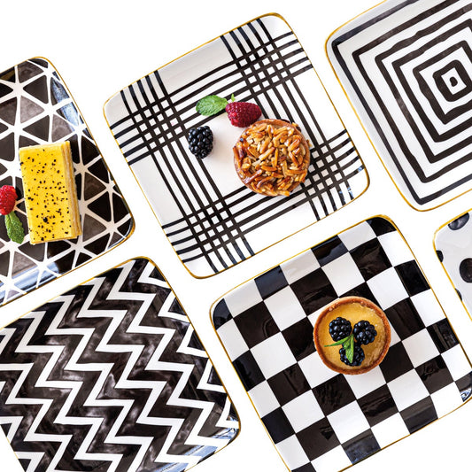 overandback Appetizer Square Plates 6-pack