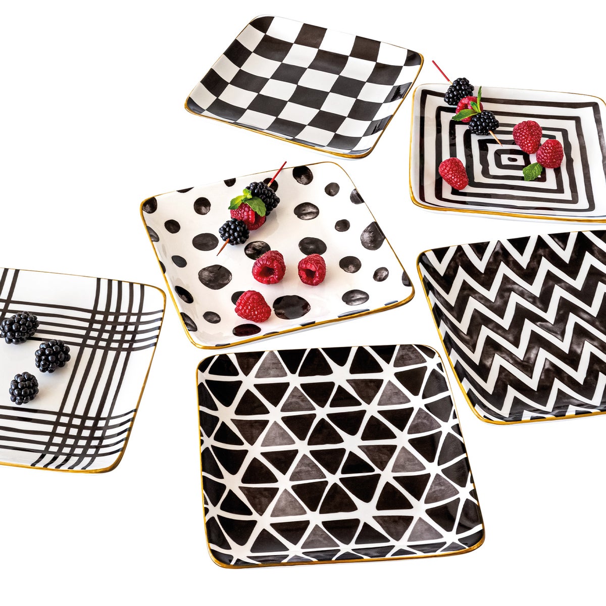 overandback Appetizer Square Plates 6-pack