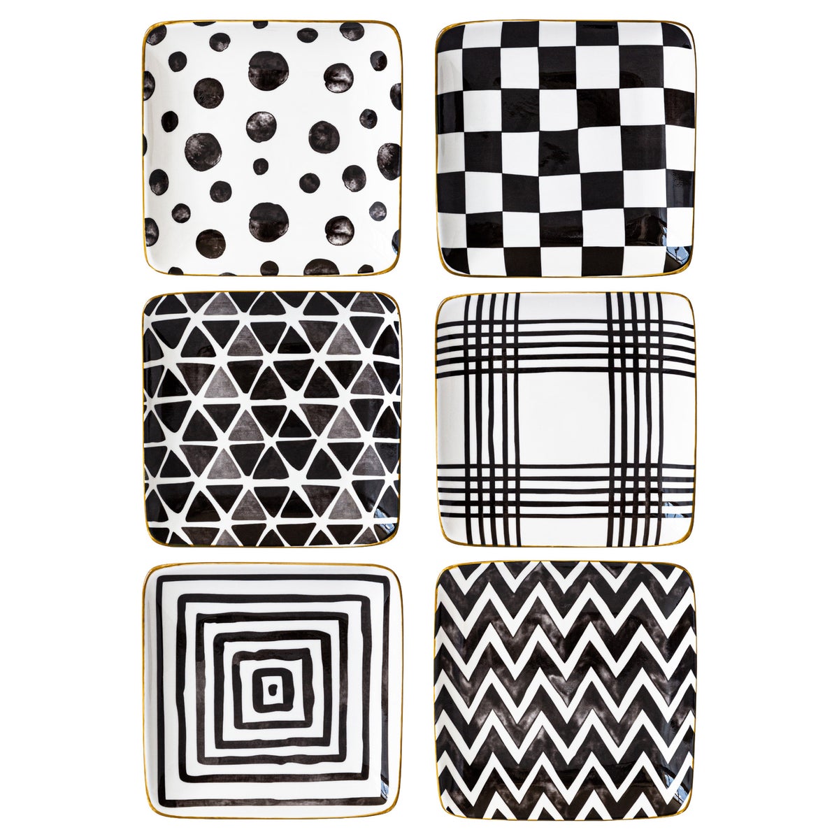 overandback Appetizer Square Plates 6-pack