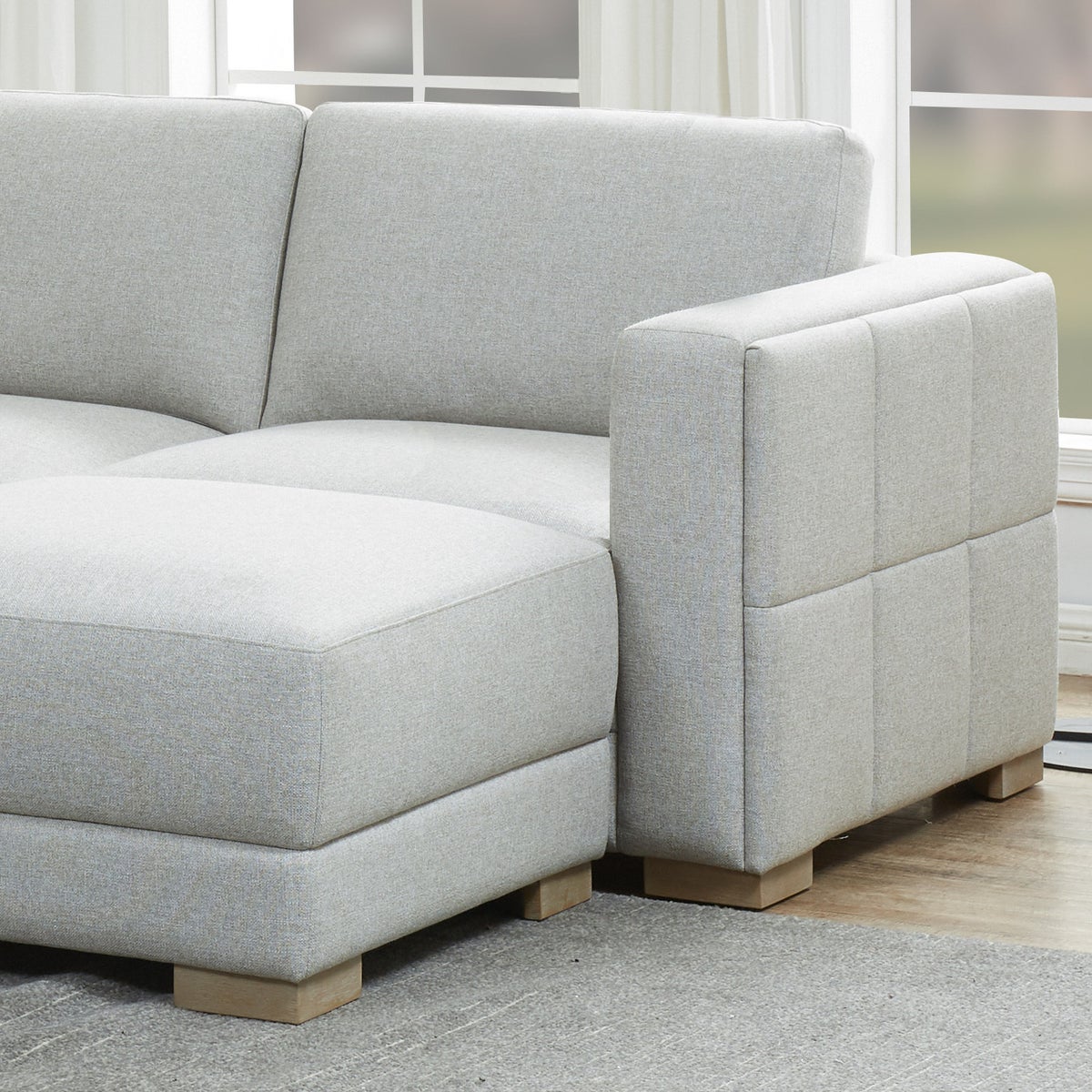 Drayden Fabric Sectional with Ottoman