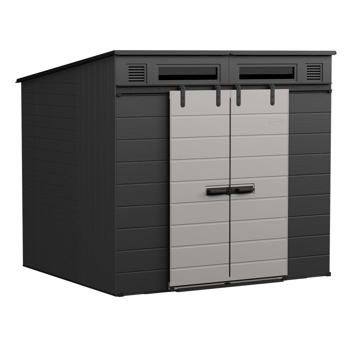 NEW - Suncast Modernist 8'x7' Dual Barn Door Storage Shed